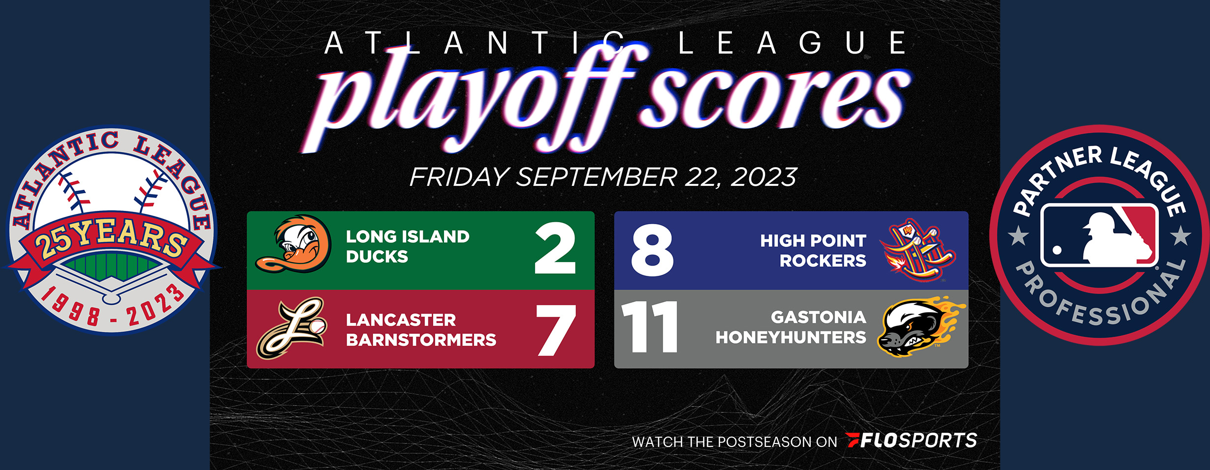 Atlantic League Division Series Results, Sept. 22, 2023